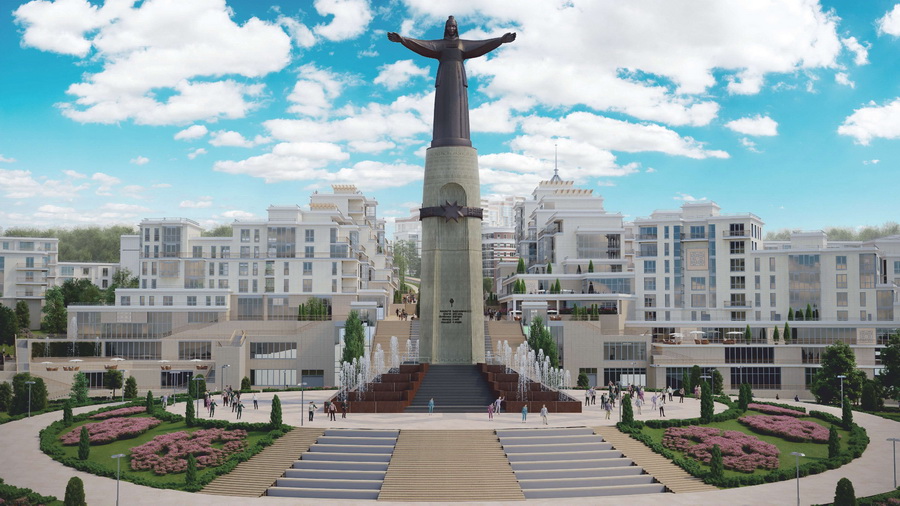 Градостроительный совет поддержал эскизный проект дома за монументом Матери. Как он выглядит